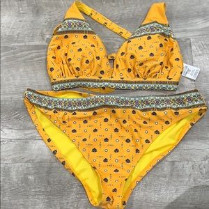 Two Piece Yellow Bikini